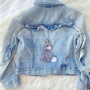 Disney Gap Bambie Thumper Ruffle Sequin Bunny Girl Jacket small New without tags